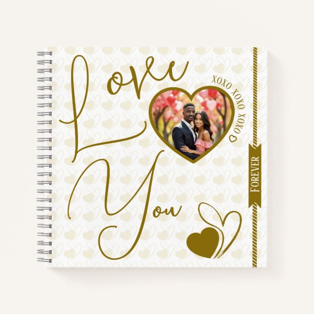 Personalized Love You Forever Valentine's Day Notebook (Front)
