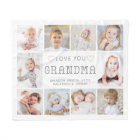 Personalized Love You Grandma Hearts 10 Photo