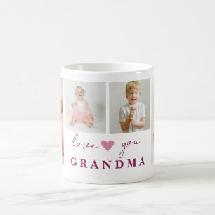 "Personalized 'Love You Grandma' Mug Photos