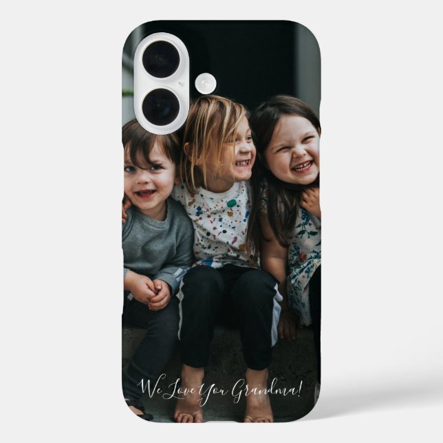 Personalized Love You Grandma Photo Handwritten   Case-Mate iPhone Case (Back)