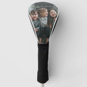 Personalized Love You Grandma Photo Handwritten Golf Head Cover