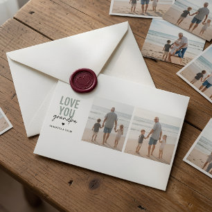Personalized Love You Grandpa Photo Card