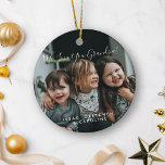 Personalized Love You Grandpa Photo Handwritten  Ceramic Ornament<br><div class="desc">Personalized Love You Grandpa Photo with Handwritten Typography Ornament (all text can be customized so you can personalize it with the name the grandpa in your family is called by)</div>