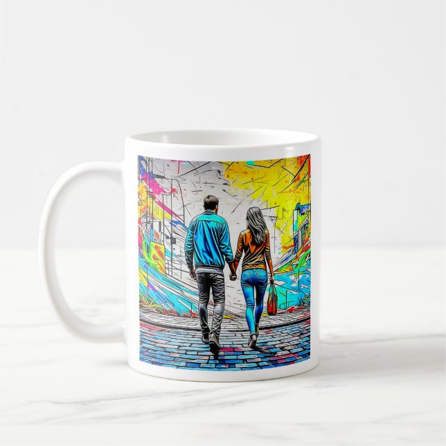 Personalized Love You Lots | Couple Holding Hands Coffee Mug (Left)