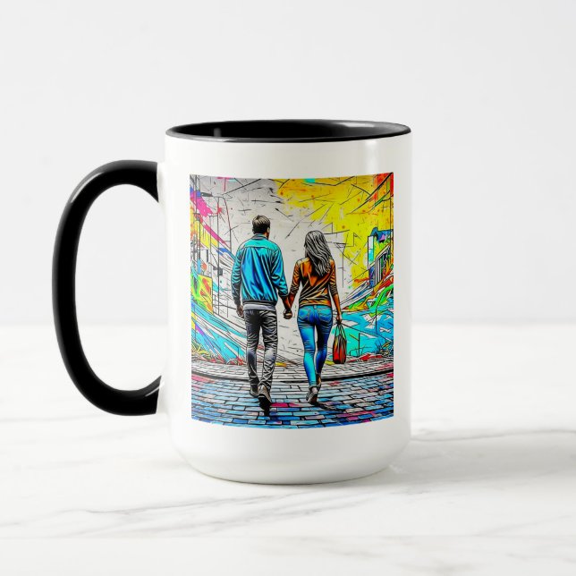 Personalized Love You Lots | Couple Holding Hands Mug (Left)