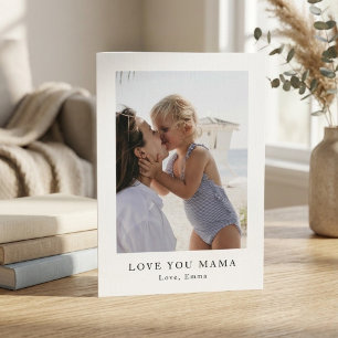 Personalized Love You Mama Photo Custom Holiday Card