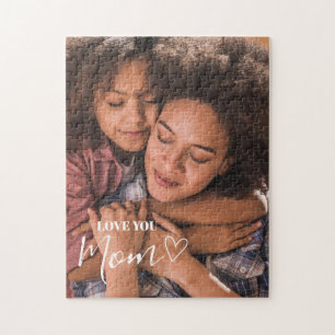 Personalized Love You Mom Photo Jigsaw Puzzle
