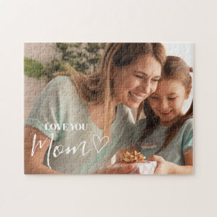 Personalized Love You Mom Photo Jigsaw Puzzle