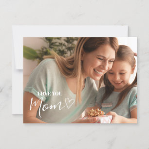 Personalized Love You Mom Photo Postcard