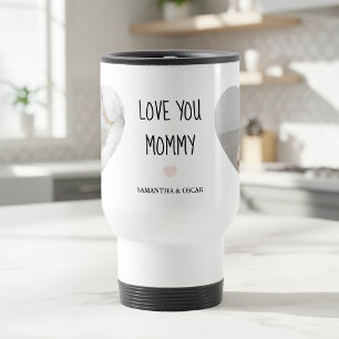 Personalized “Love You Mommy” Photo Custom Gift Travel Mug