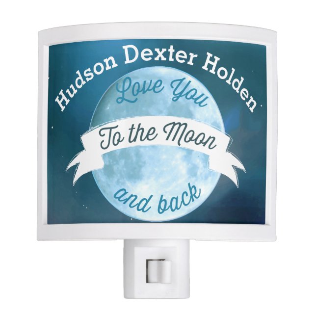 Personalized Love You to the Moon and Back Night Light (Front)