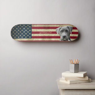 Personalized Loveable Family Dog Skateboard