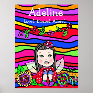 Personalized Loved, Blessed and Adored Fairy Poster