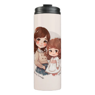 Personalized Lovely Mother and Daughter (2) Thermal Tumbler