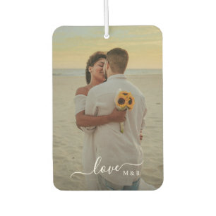 Personalized Lovers Couple Picture Love Text Air Freshener