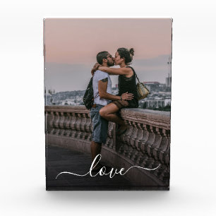 Personalized Lovers Photo And Simple Love Quote Block
