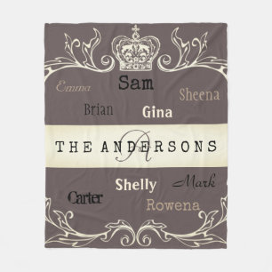 Personalized Loving Family Any Custom Colour Fleece Blanket