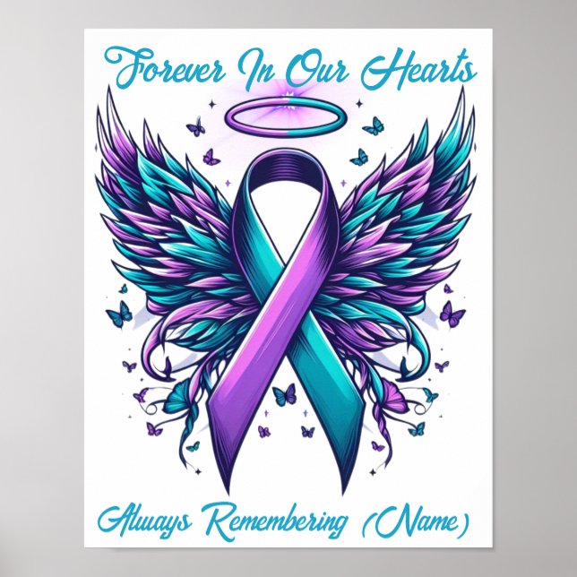 Personalized Loving Memory Suicide Loss Awareness  Poster (Front)