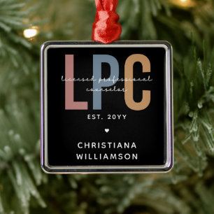 Personalized LPC Licensed Professional Counsellor Metal Ornament