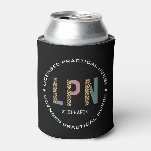 Personalized LPN Licensed Practical Nurse Can Cooler (Can Front)