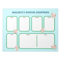 Personalized Lt. Blue/Green Floral Wedding