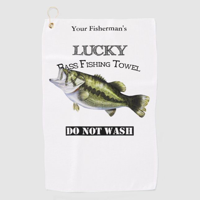 Personalized Lucky Bass Fishing Towel (Front)