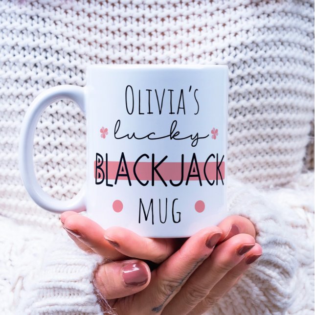 Personalized Lucky Blackjack Mug (Creator Uploaded)