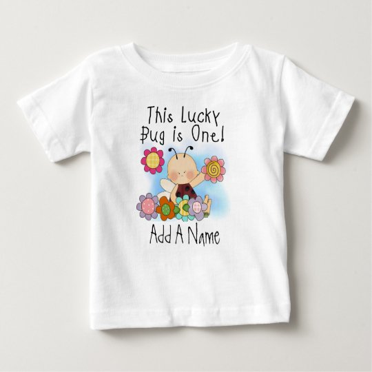 Personalized Lucky Bug First Birthday Tshirt