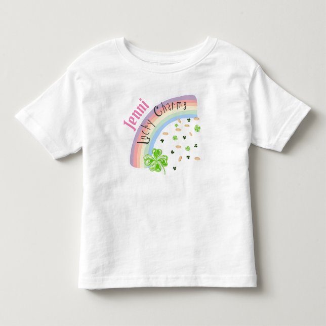 Personalized Lucky Charm Rainbow Tee (Front)