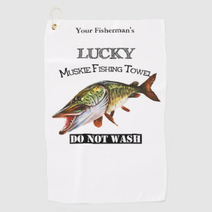 Personalized Lucky Muskie Fishing Towel