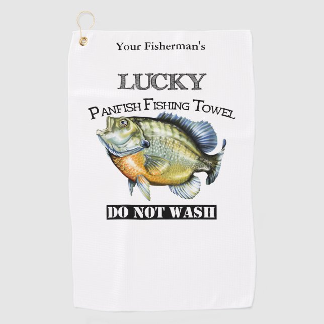 Personalized Lucky Panfish Fishing Towel (Front)