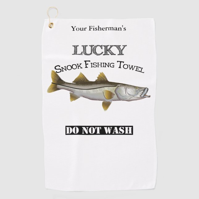 Personalized Lucky Snook Fishing Towel (Front)