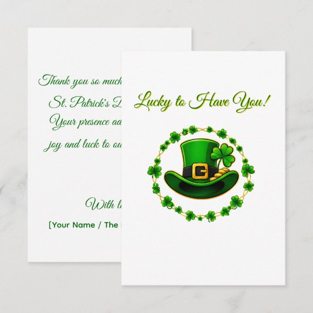 Personalized Lucky to Have You Card (Front/Back)