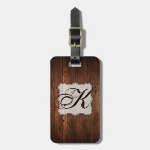 Personalized Luggage Tag Barn Wood Country Rustic