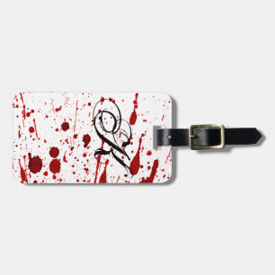 Personalized Luggage Tag Blood Splatter Vampire Go
