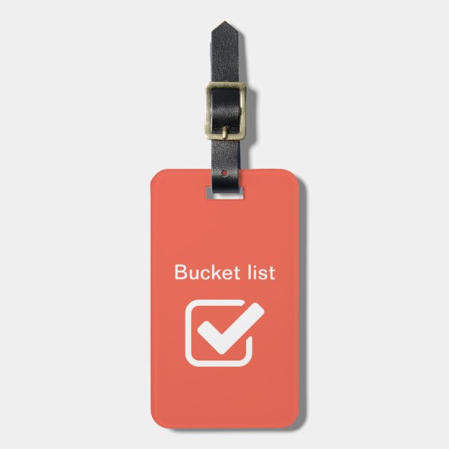 Personalized luggage tag - Bucket list (Front Vertical)