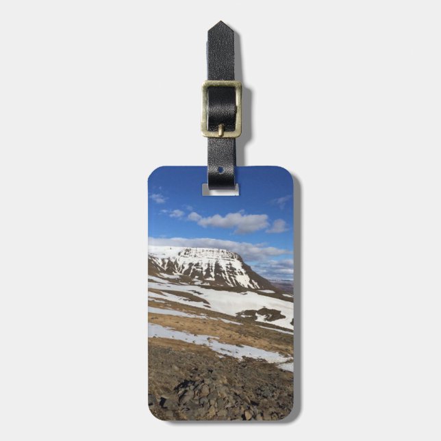 Personalized luggage tag - Iceland nature (Front Vertical)