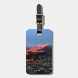 Personalized luggage tag - Iceland volcano