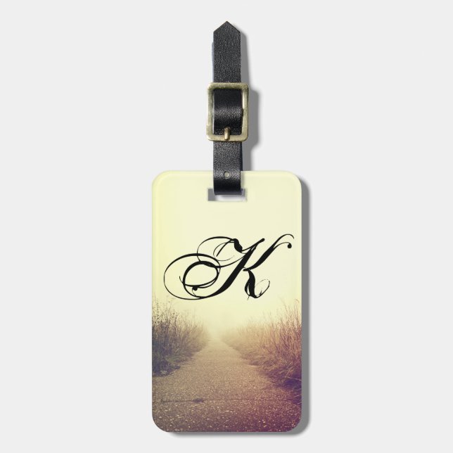 Personalized Luggage Tag Sunrise Pathway Walkway P (Front Vertical)