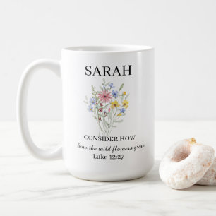 Personalized Luke 12:27 Coffee Mug