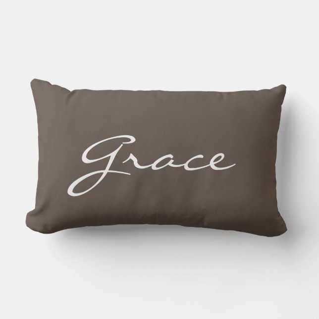 Personalized Lumbar Throw Pillow (Front)