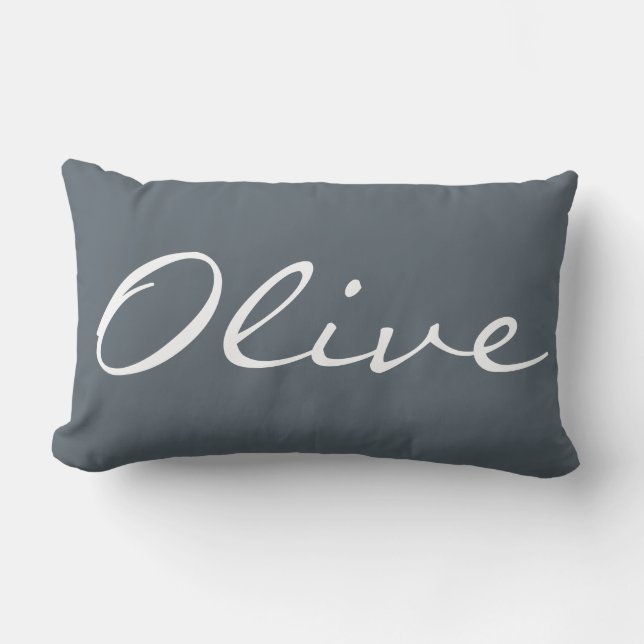 Personalized Lumbar Throw Pillow (Front)