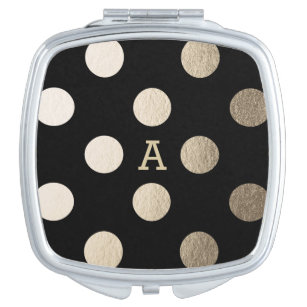 Personalized   Luxe Dots Compact Mirror