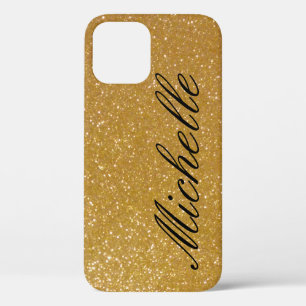 Personalized luxe faux gold glitter iPhone 6 case