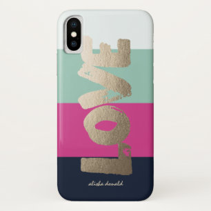 Personalized Luxe Stripes iPhone X Case