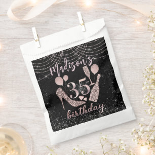 Personalized Luxury 35th Birthday Favour Bag