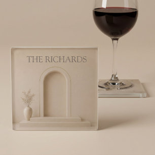 Personalized Luxury Architectural Glass Coaster
