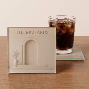 Personalized Luxury Architectural Glass Coaster