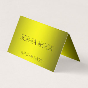 Personalized luxury bronze gold metallic foil business card