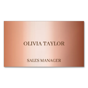 Personalized luxury bronze metallic foil 	Magnetic business card